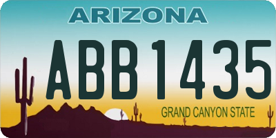 AZ license plate ABB1435