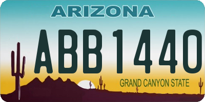 AZ license plate ABB1440