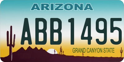AZ license plate ABB1495