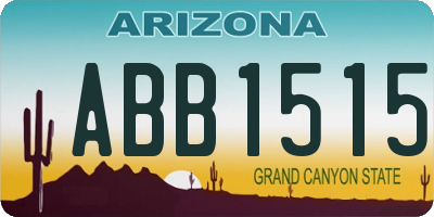 AZ license plate ABB1515