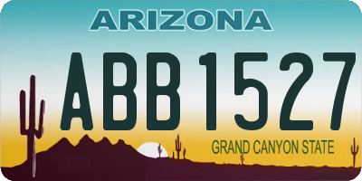 AZ license plate ABB1527