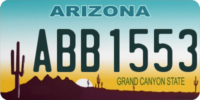 AZ license plate ABB1553