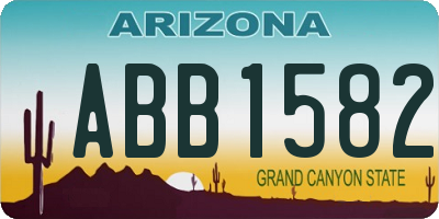 AZ license plate ABB1582