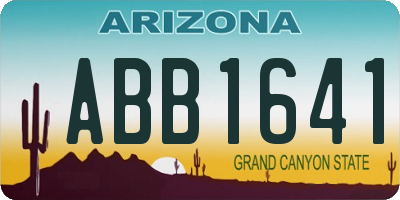AZ license plate ABB1641