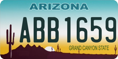 AZ license plate ABB1659