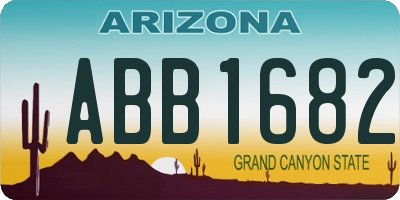 AZ license plate ABB1682