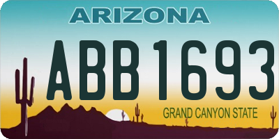AZ license plate ABB1693