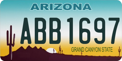 AZ license plate ABB1697
