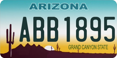 AZ license plate ABB1895