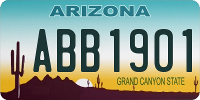 AZ license plate ABB1901
