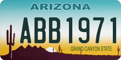 AZ license plate ABB1971