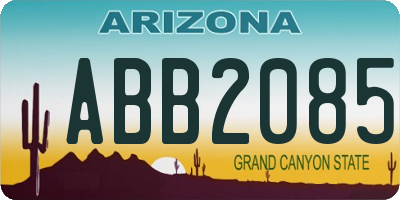 AZ license plate ABB2085