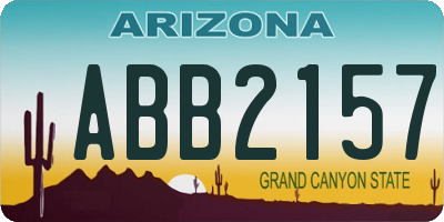 AZ license plate ABB2157