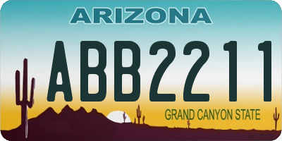 AZ license plate ABB2211