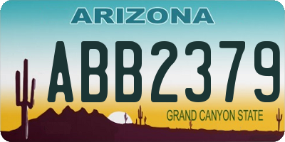 AZ license plate ABB2379