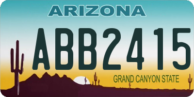 AZ license plate ABB2415