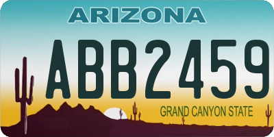 AZ license plate ABB2459