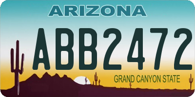 AZ license plate ABB2472
