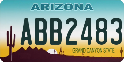 AZ license plate ABB2483