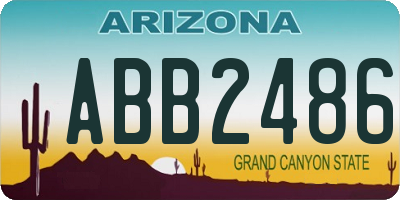 AZ license plate ABB2486