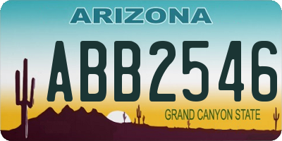 AZ license plate ABB2546