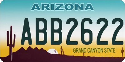 AZ license plate ABB2622