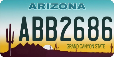 AZ license plate ABB2686