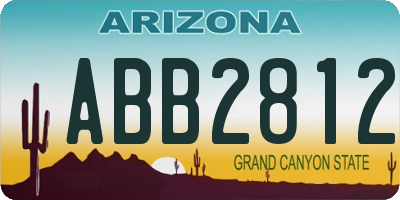 AZ license plate ABB2812