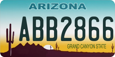 AZ license plate ABB2866