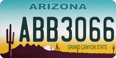 AZ license plate ABB3066