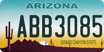 AZ license plate ABB3085