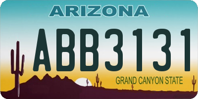 AZ license plate ABB3131