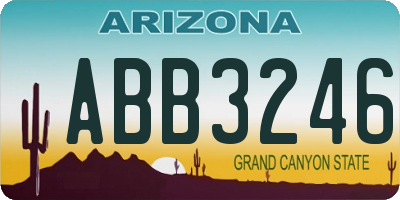 AZ license plate ABB3246