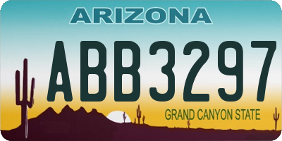 AZ license plate ABB3297