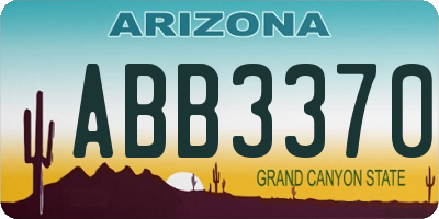 AZ license plate ABB3370