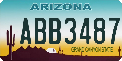 AZ license plate ABB3487