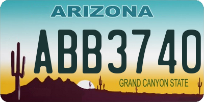 AZ license plate ABB3740