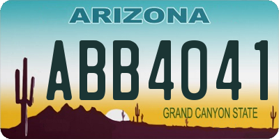 AZ license plate ABB4041