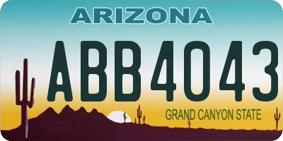 AZ license plate ABB4043