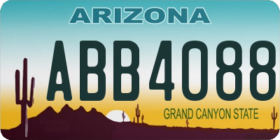 AZ license plate ABB4088
