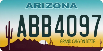 AZ license plate ABB4097
