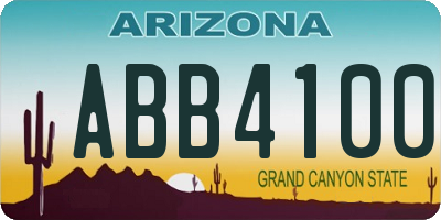 AZ license plate ABB4100
