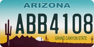 AZ license plate ABB4108