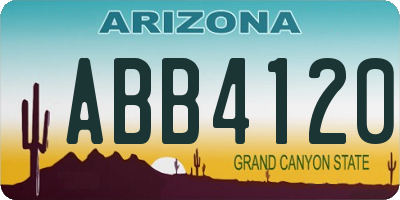 AZ license plate ABB4120