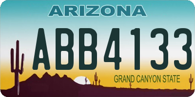 AZ license plate ABB4133