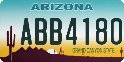 AZ license plate ABB4180