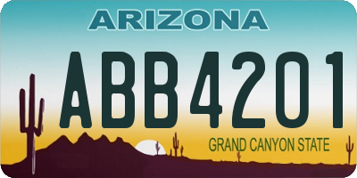 AZ license plate ABB4201
