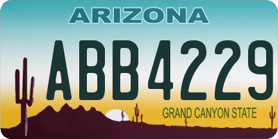 AZ license plate ABB4229
