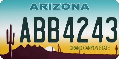 AZ license plate ABB4243