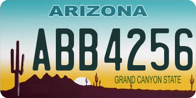 AZ license plate ABB4256